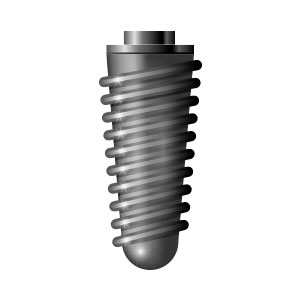 tornillo de un implante dental